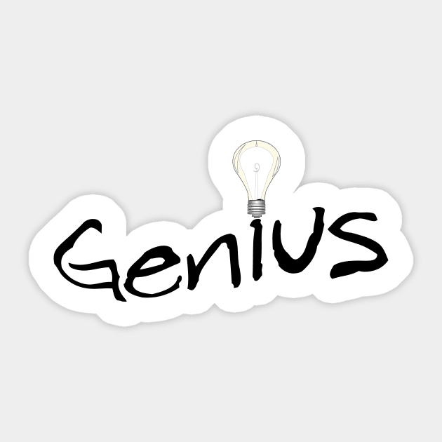 Genius Sticker by Liftedguru Arts